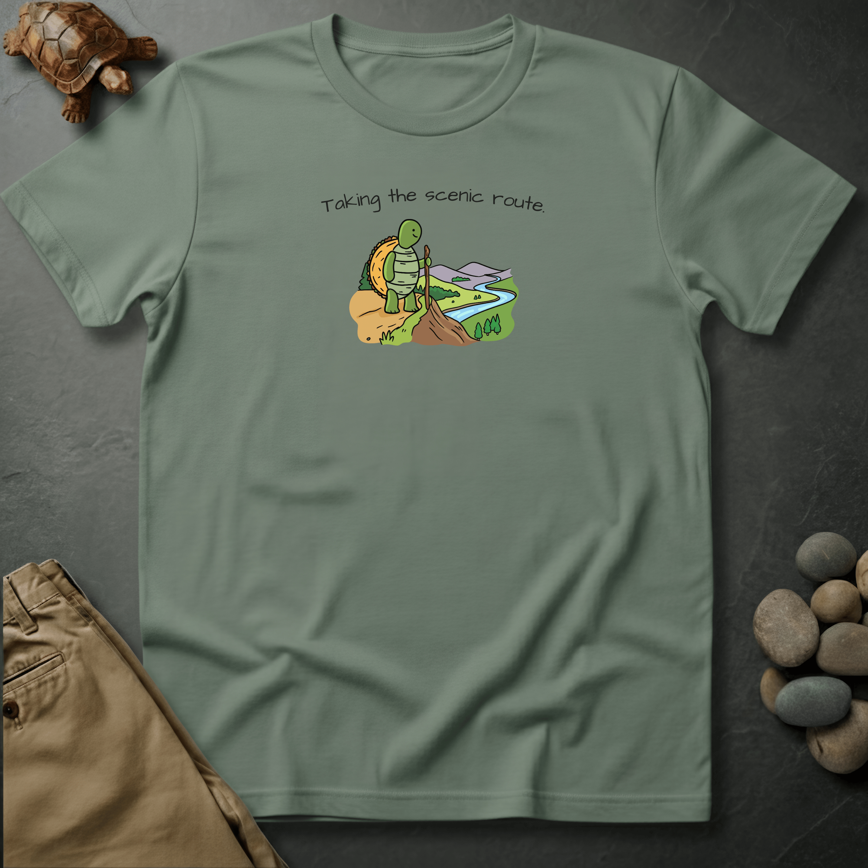 Printify T-Shirt Bay / S Taking the scenic route.