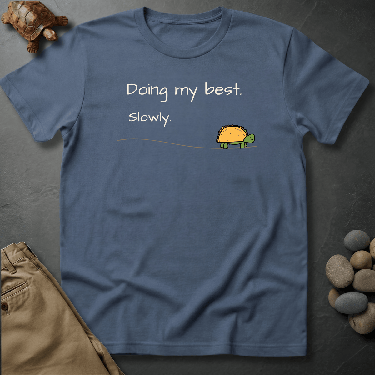 Printify T-Shirt Blue Jean / S Doing My Best Slowly