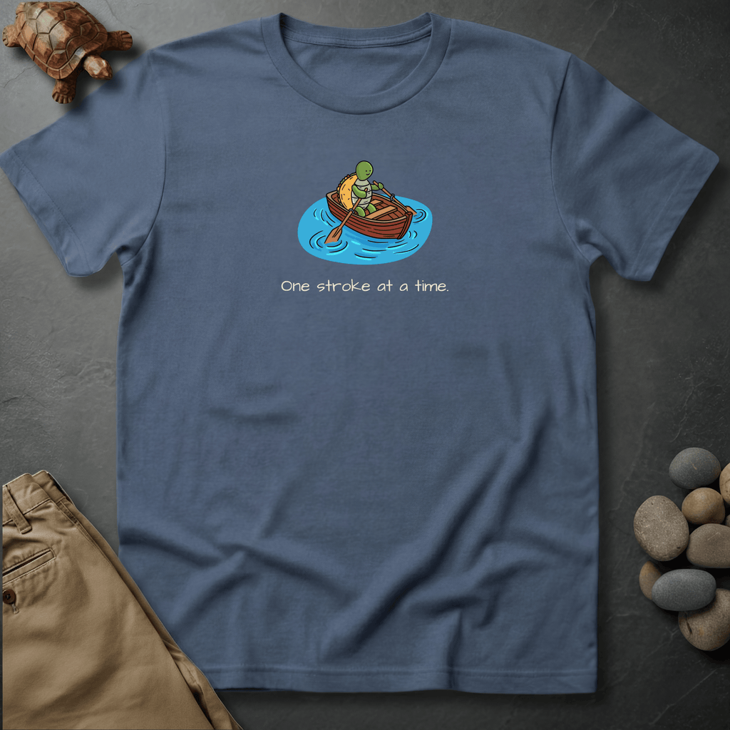 Printify T-Shirt Blue Jean / S One stroke at a time.