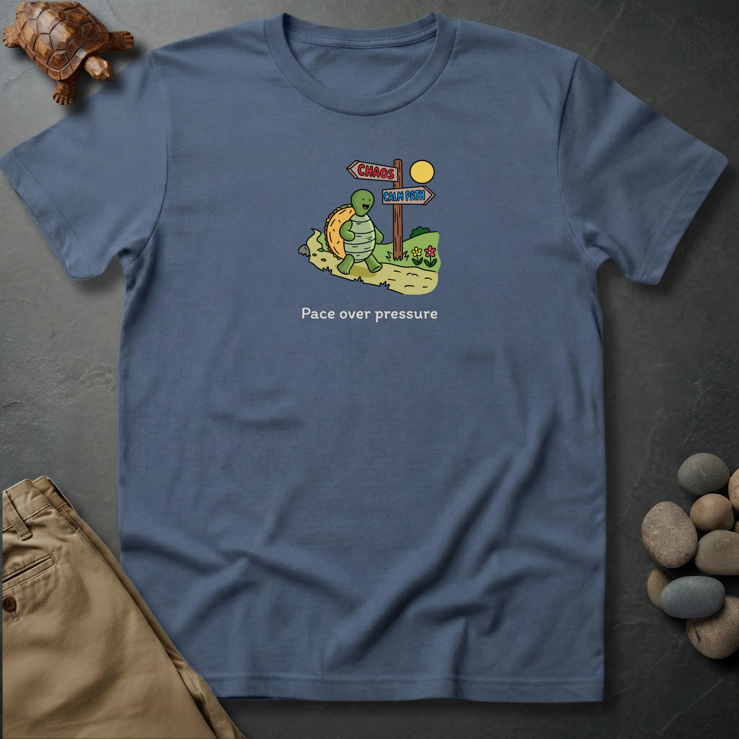 Printify T-Shirt Blue Jean / S Pace over pressure.