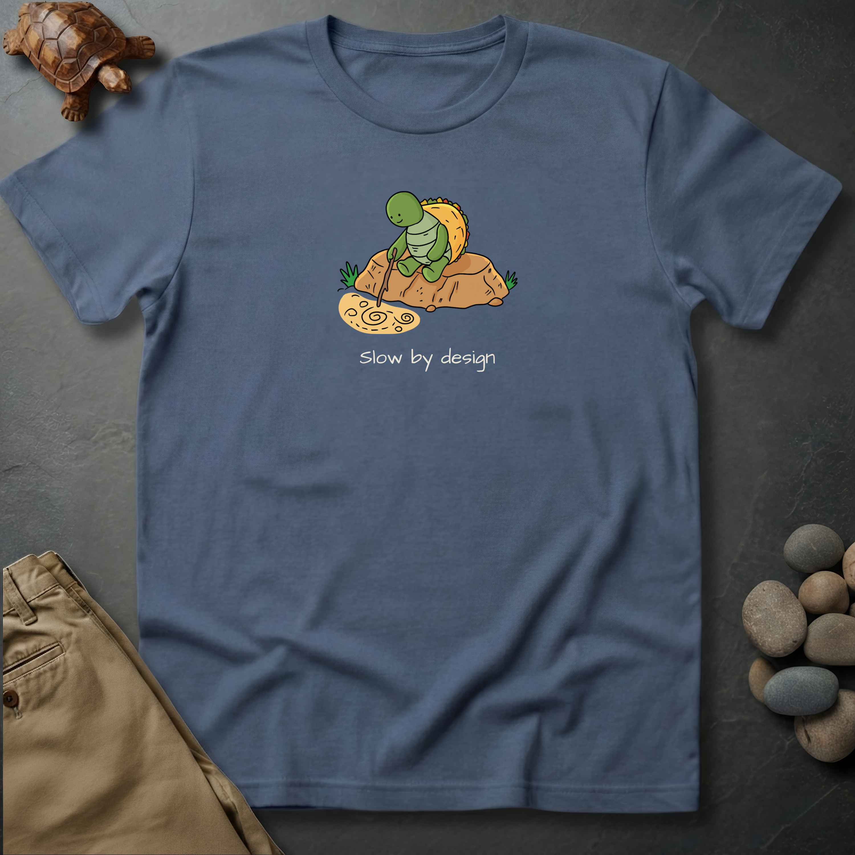 Printify T-Shirt Blue Jean / S Slow by design