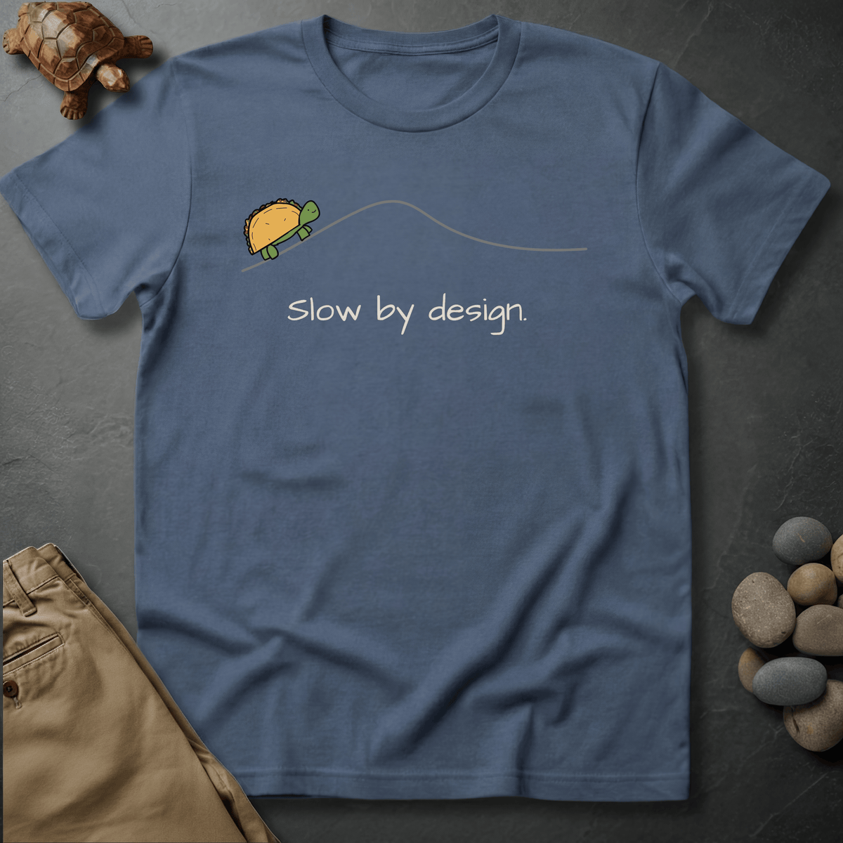 Printify T-Shirt Blue Jean / S Slow by design