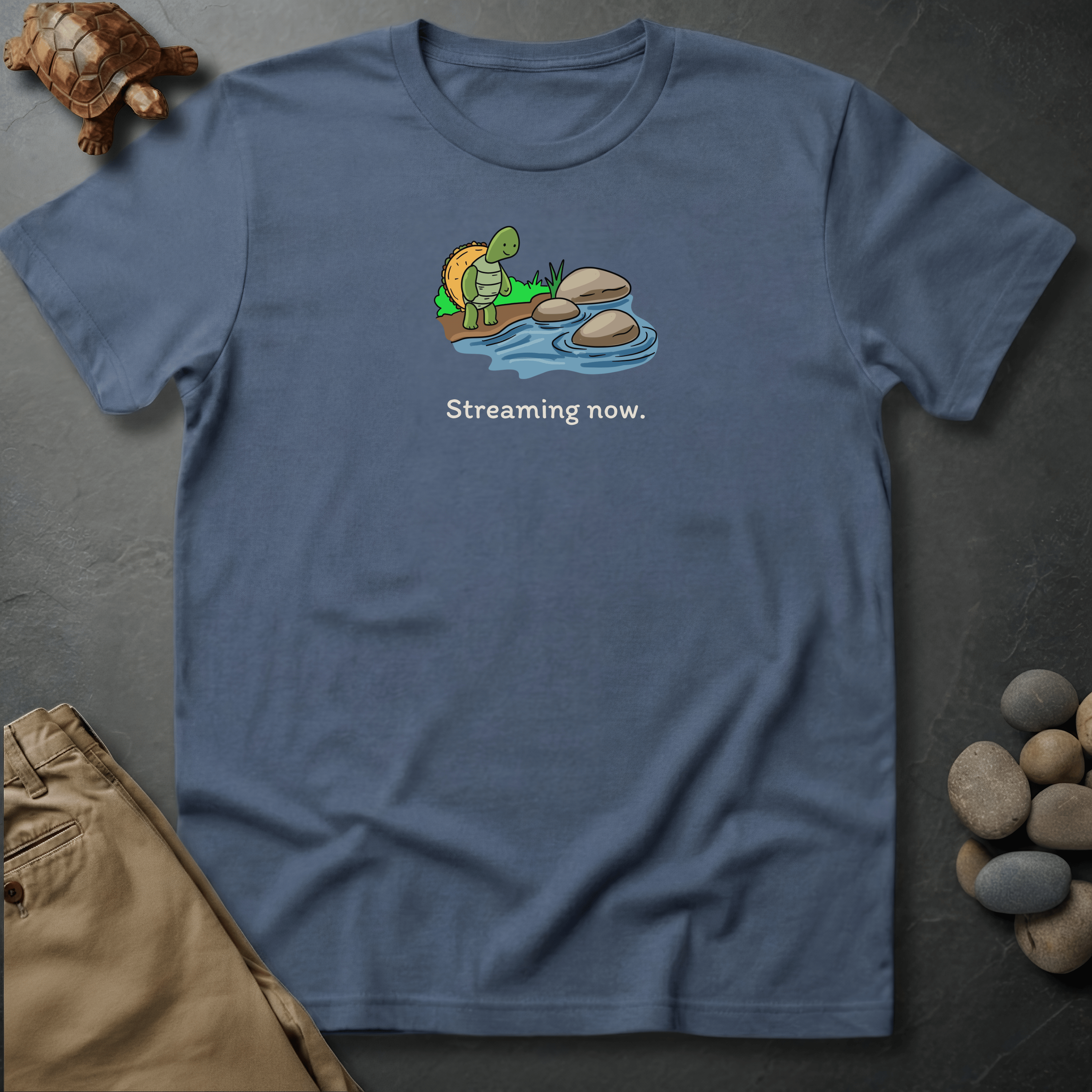 Printify T-Shirt Blue Jean / S Streaming now.