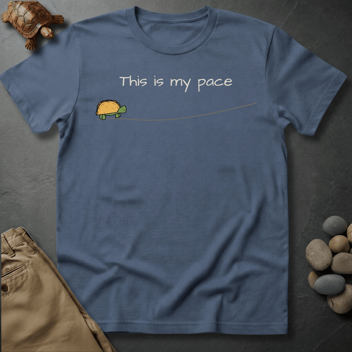 Printify T-Shirt Blue Jean / S This is my pace