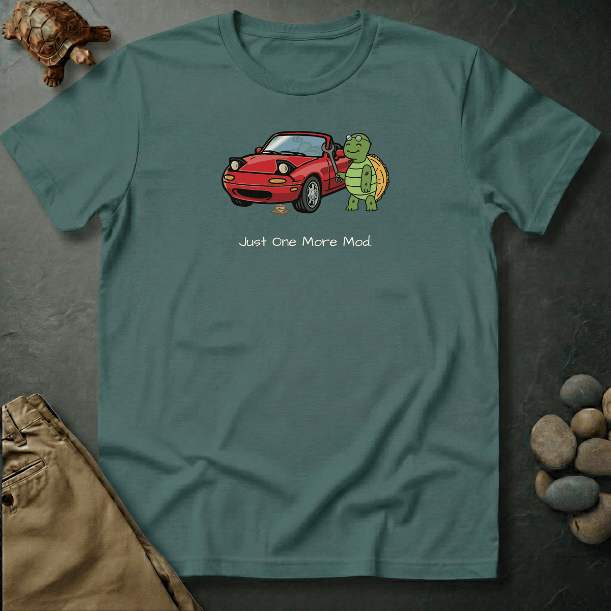 Printify T-Shirt Blue Spruce / S Just one more mod