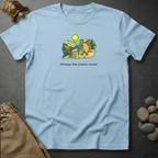 Printify T-Shirt Chambray / S Always the scenic route.
