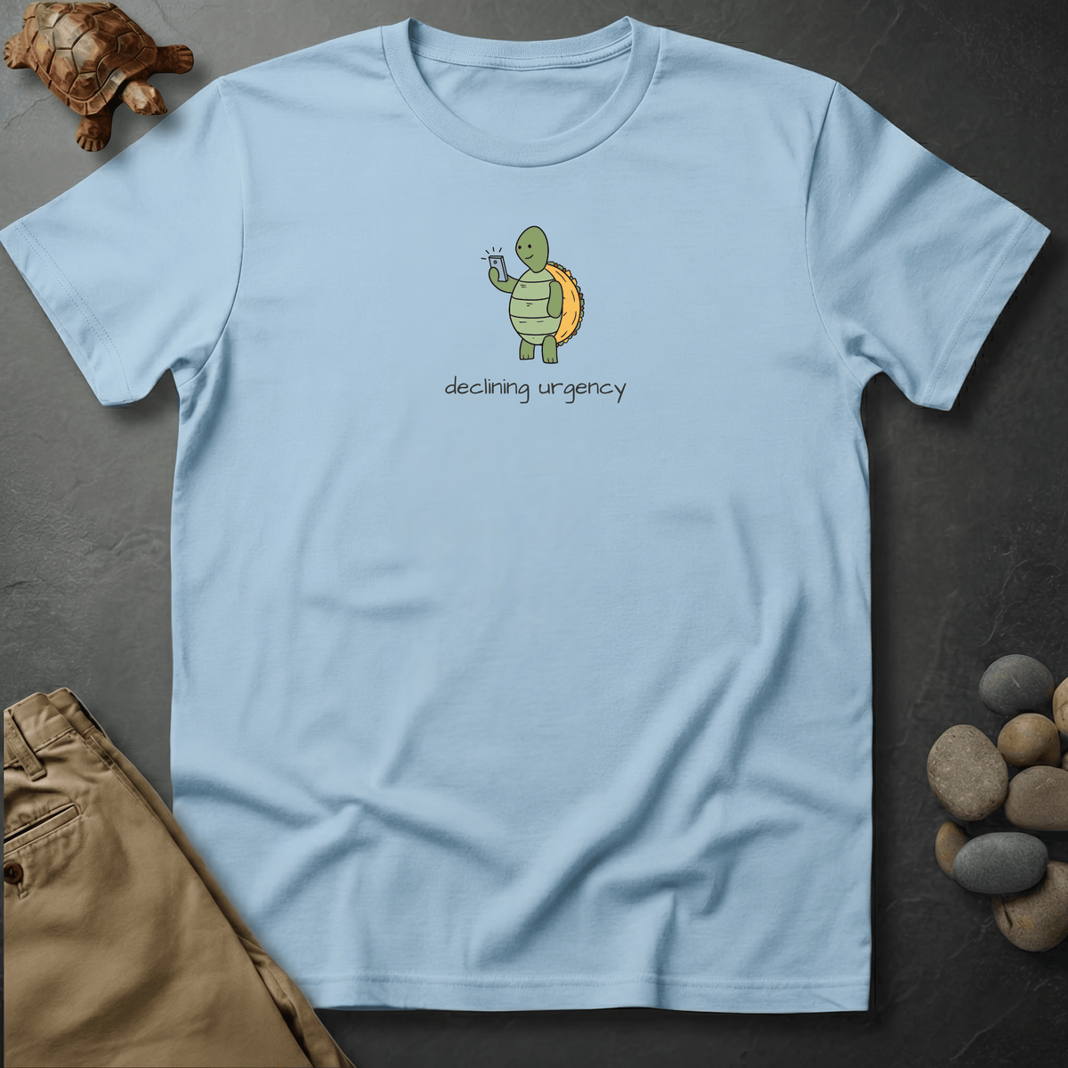 Printify T-Shirt Chambray / S Declining urgency