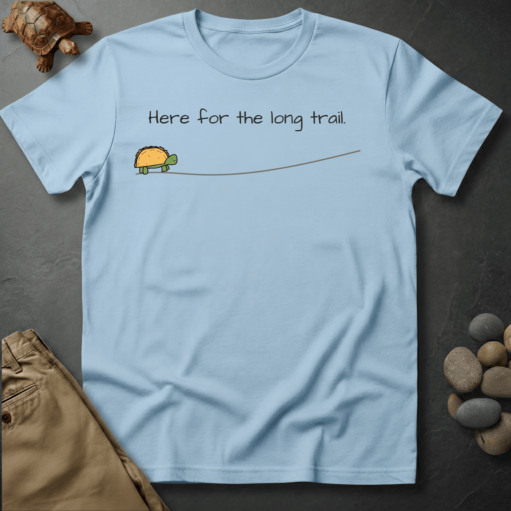 Printify T-Shirt Chambray / S Here for the long trail