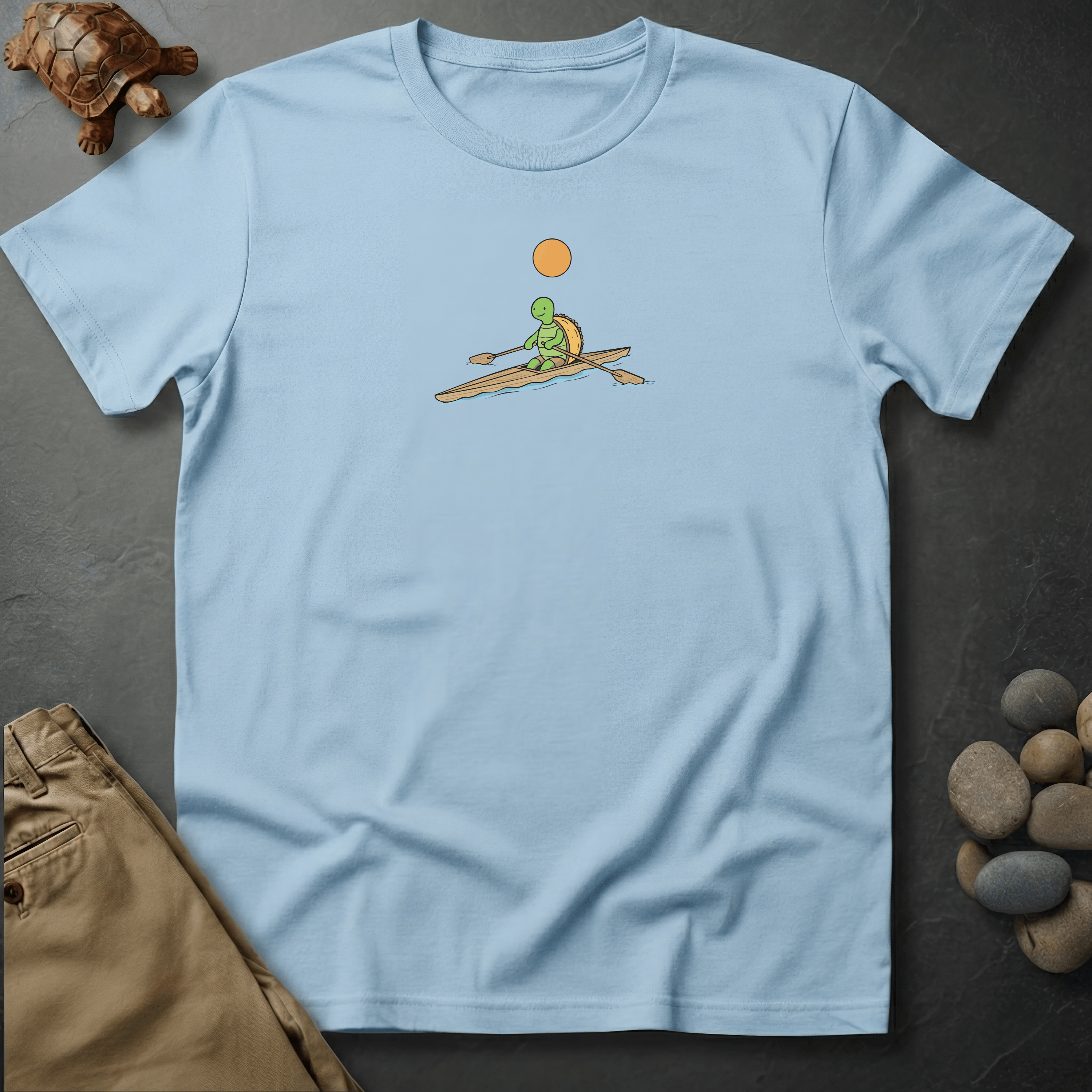 Printify T-Shirt Chambray / S row with the flow graphic