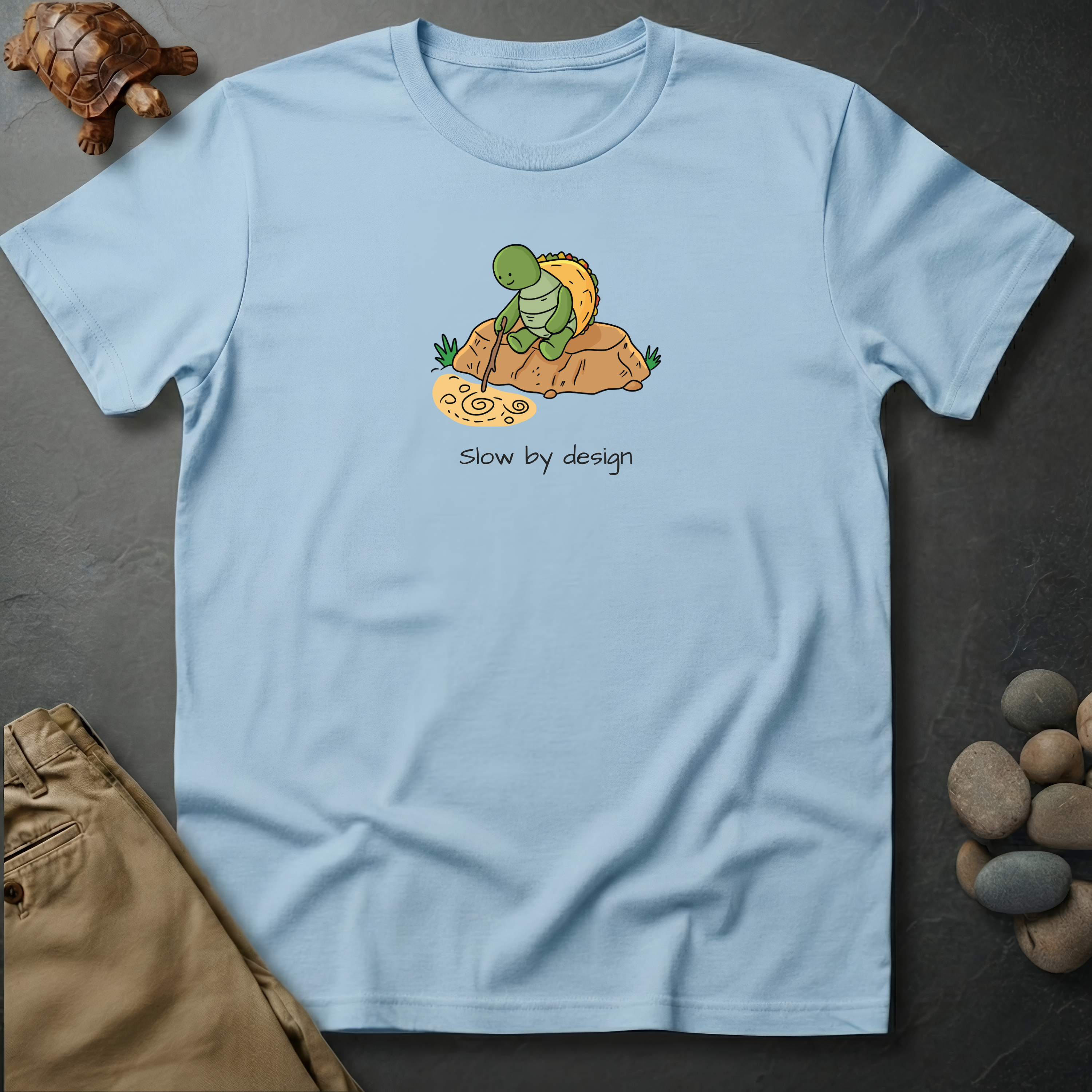 Printify T-Shirt Chambray / S Slow by design