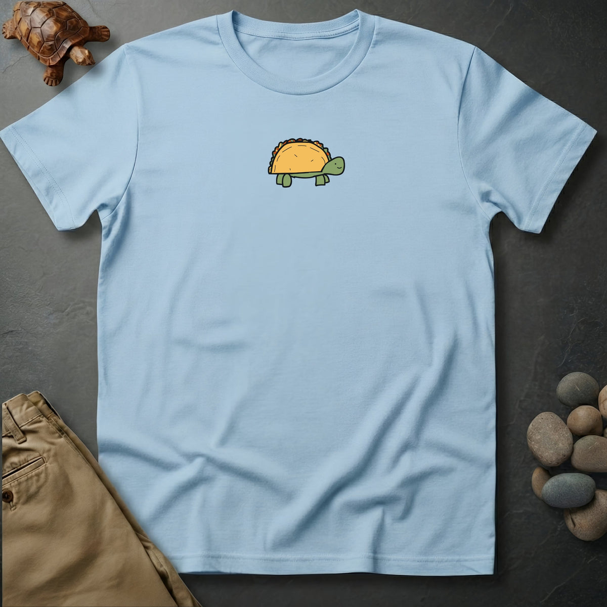 Printify T-Shirt Chambray / S Taco Turtle T-Shirt