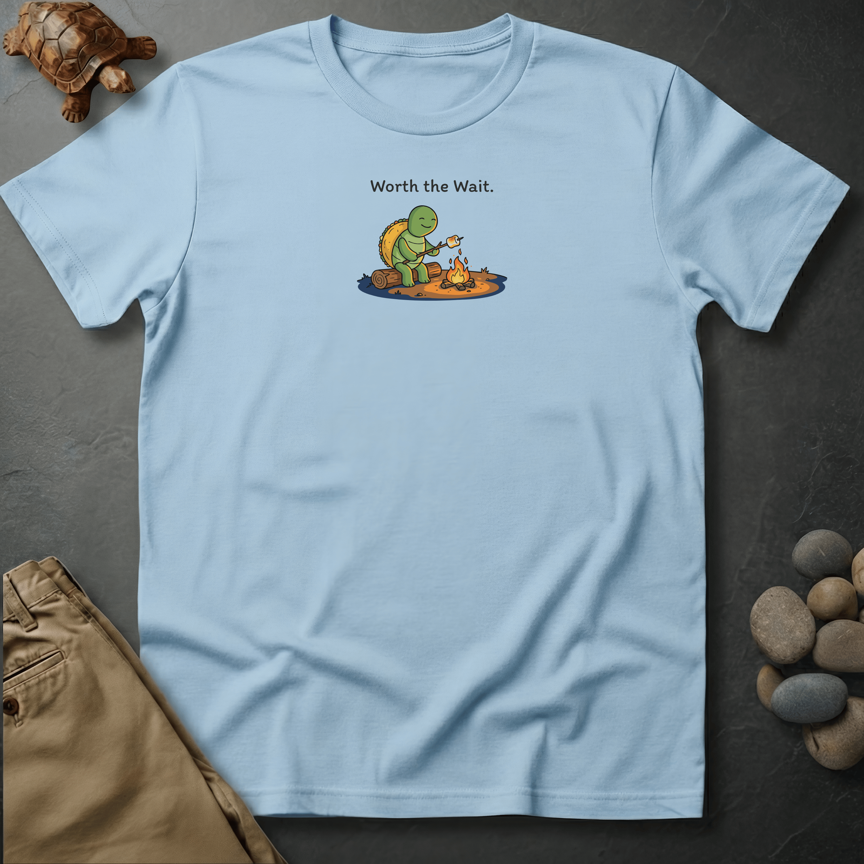 Printify T-Shirt Chambray / S Worth the Wait