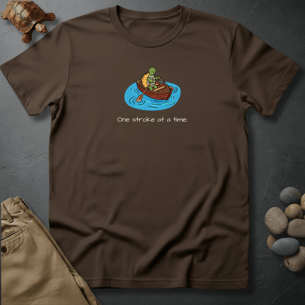 Printify T-Shirt Espresso / S One stroke at a time.