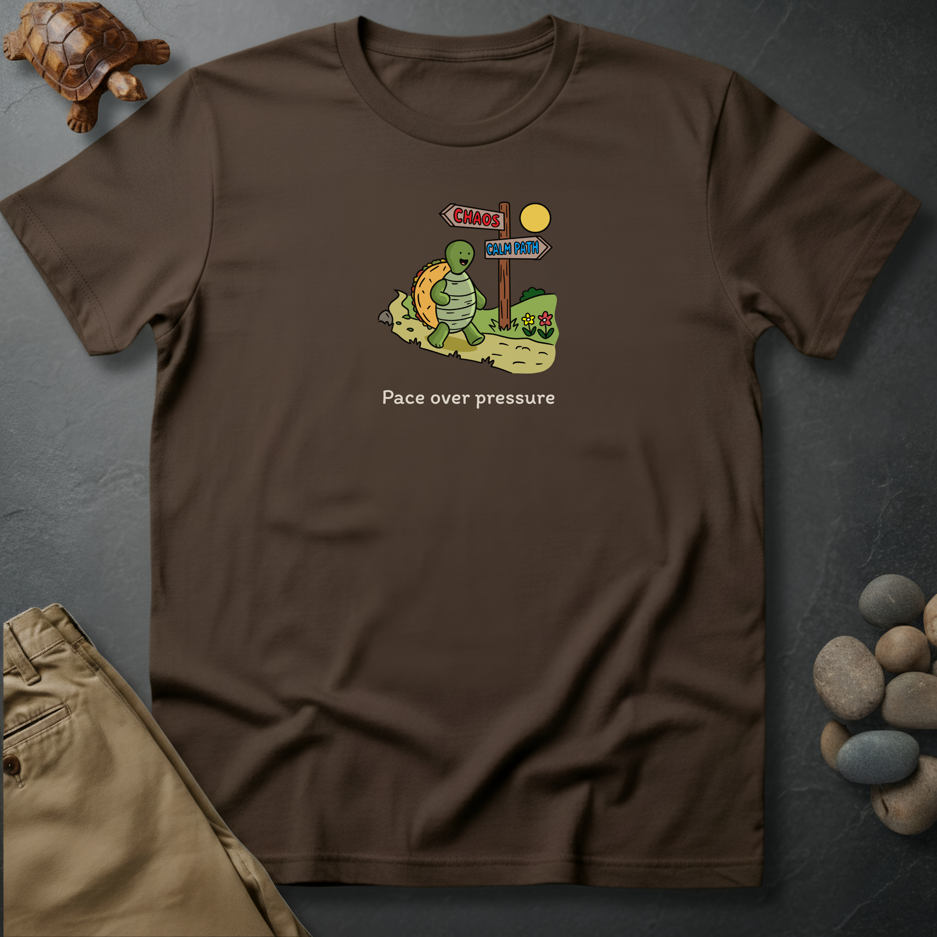 Printify T-Shirt Espresso / S Pace over pressure.