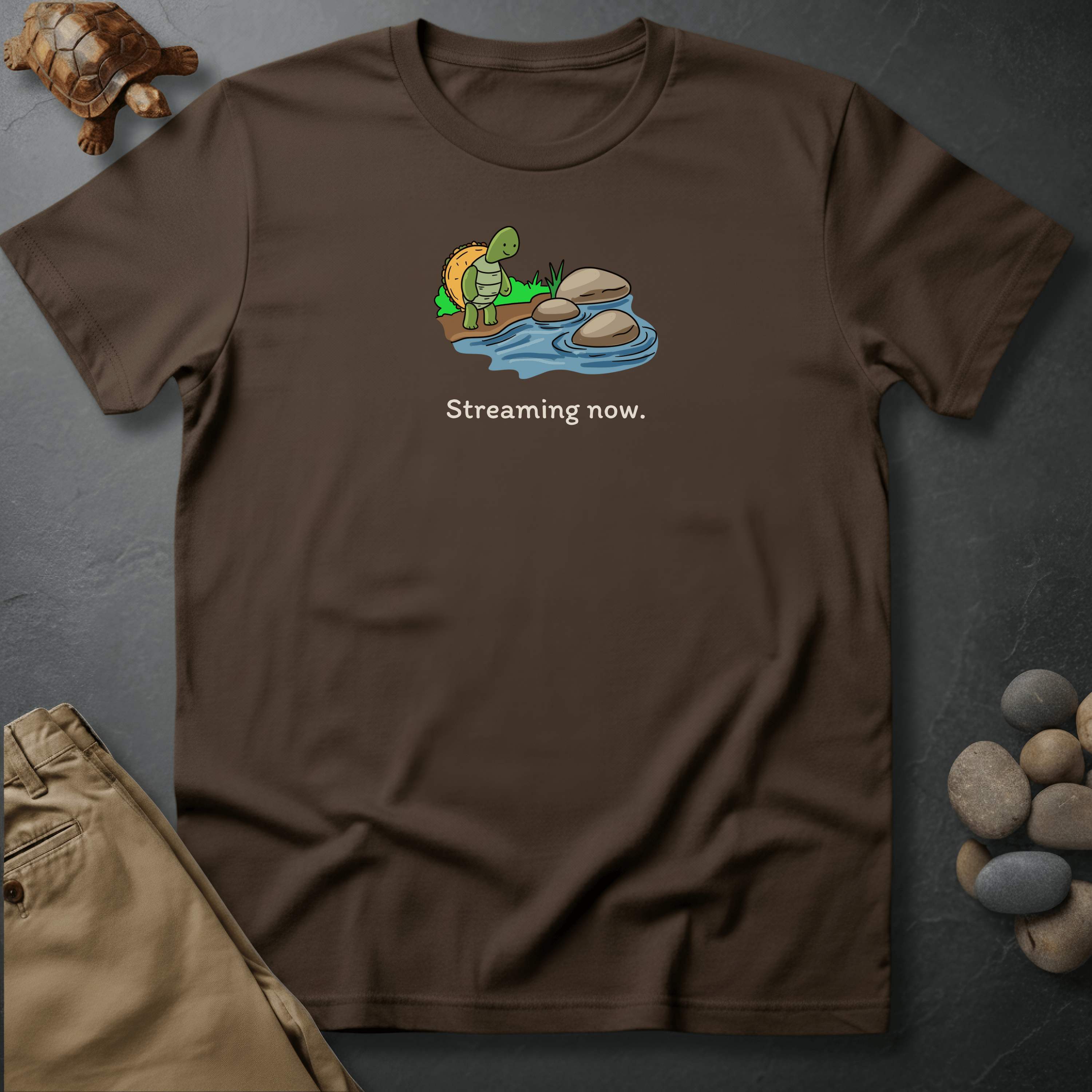 Printify T-Shirt Espresso / S Streaming now.