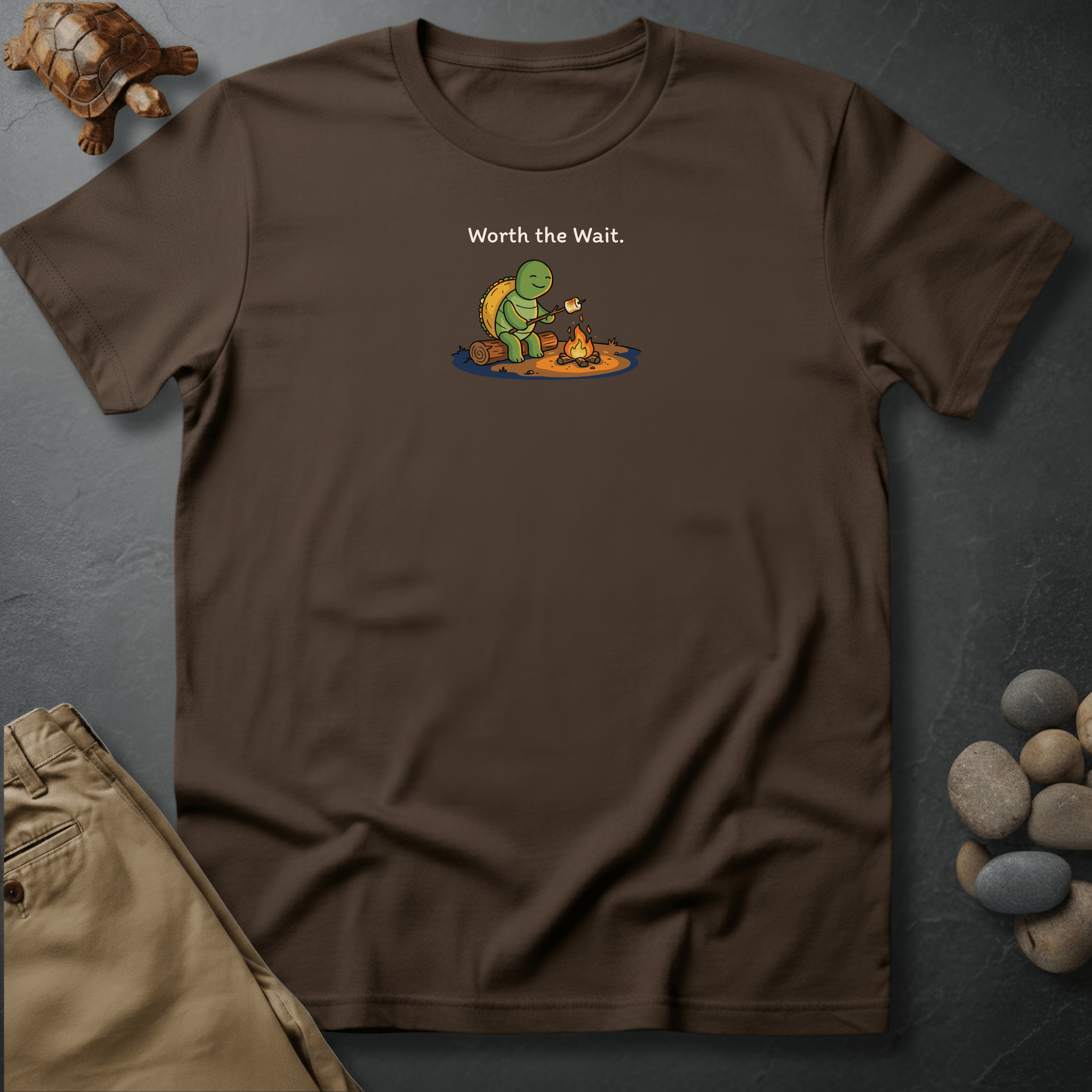 Printify T-Shirt Espresso / S Worth the Wait