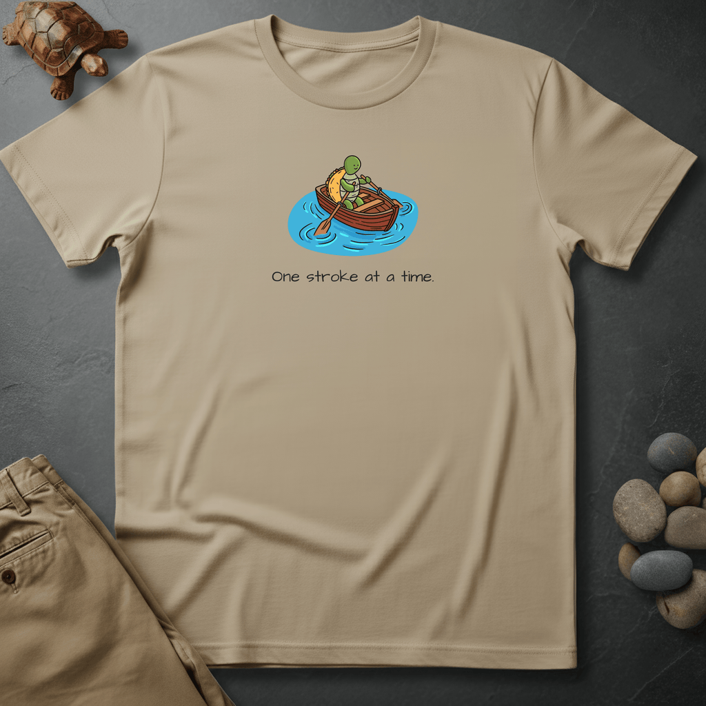 Printify T-Shirt Ivory / S One stroke at a time.