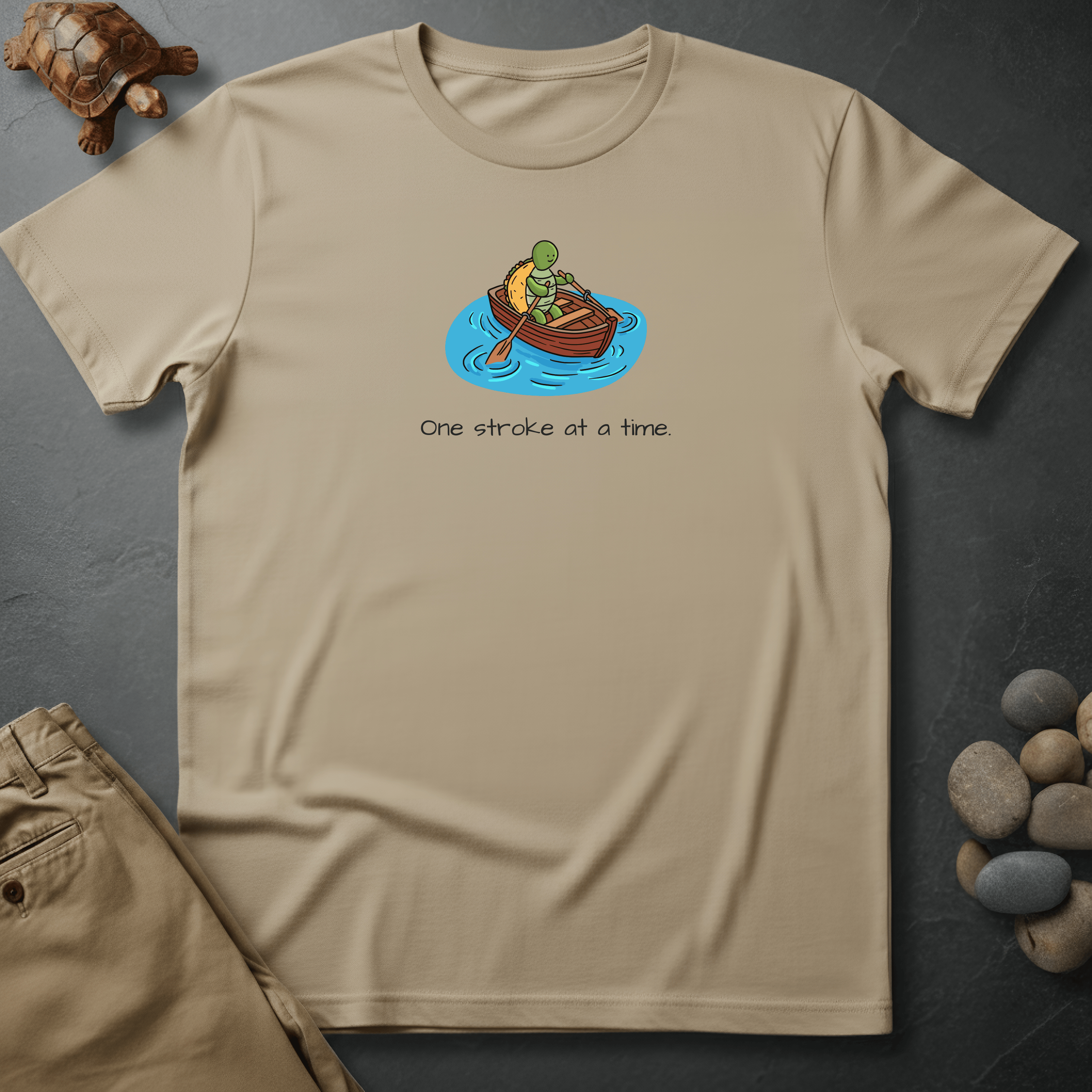 Printify T-Shirt Ivory / S One stroke at a time.