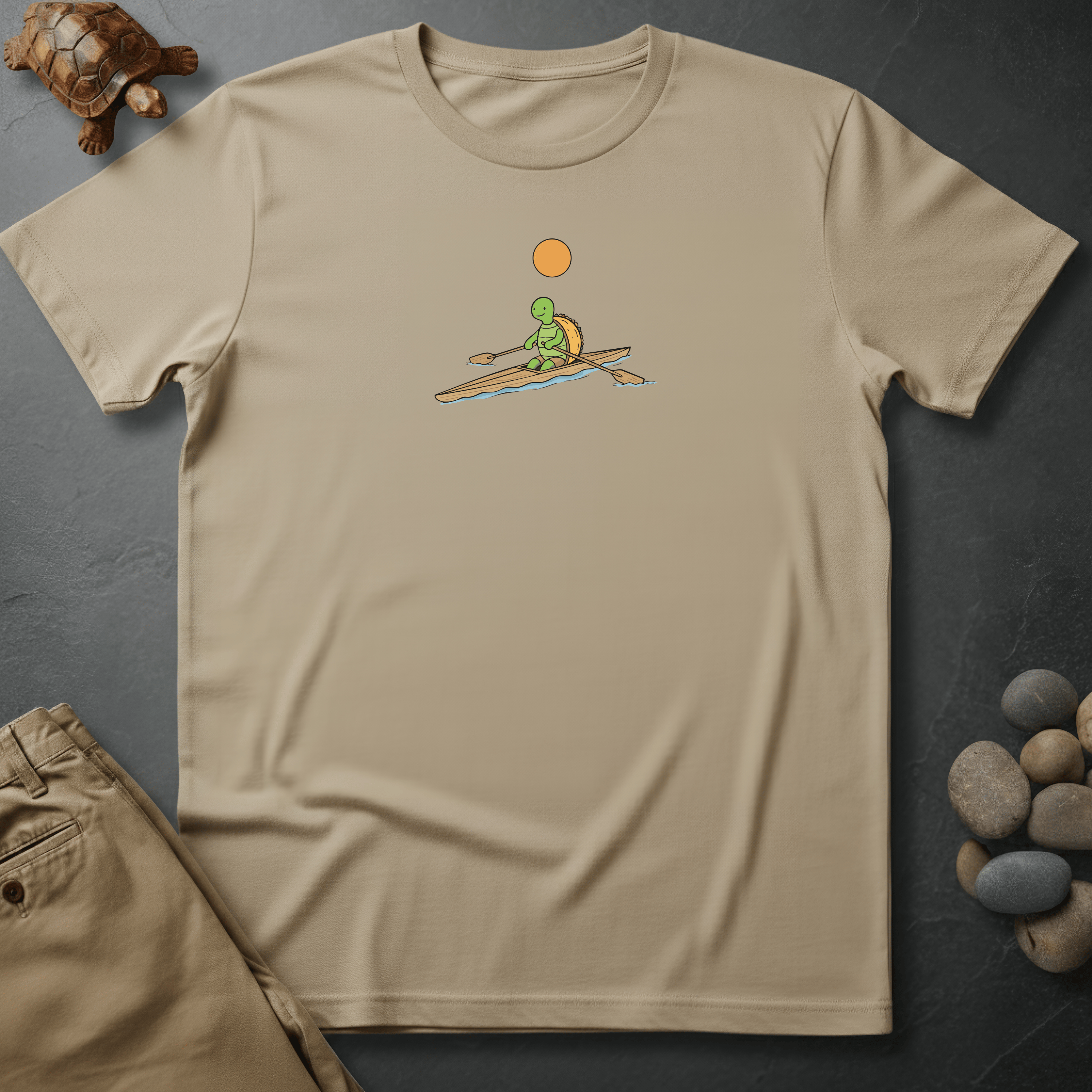 Printify T-Shirt Ivory / S row with the flow graphic