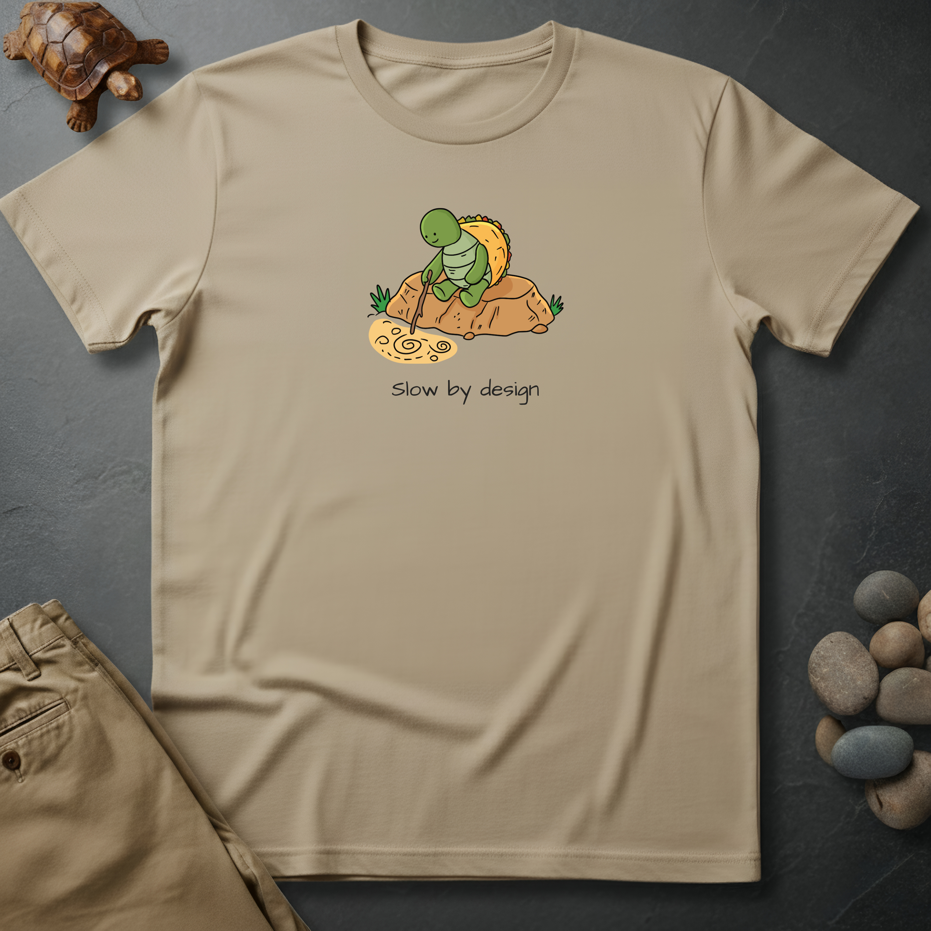 Printify T-Shirt Ivory / S Slow by design