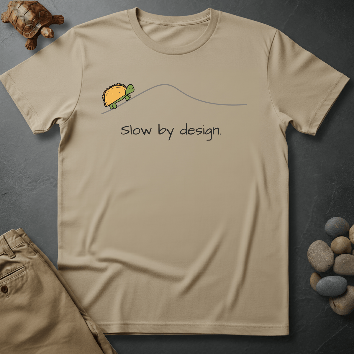 Printify T-Shirt Ivory / S Slow by design