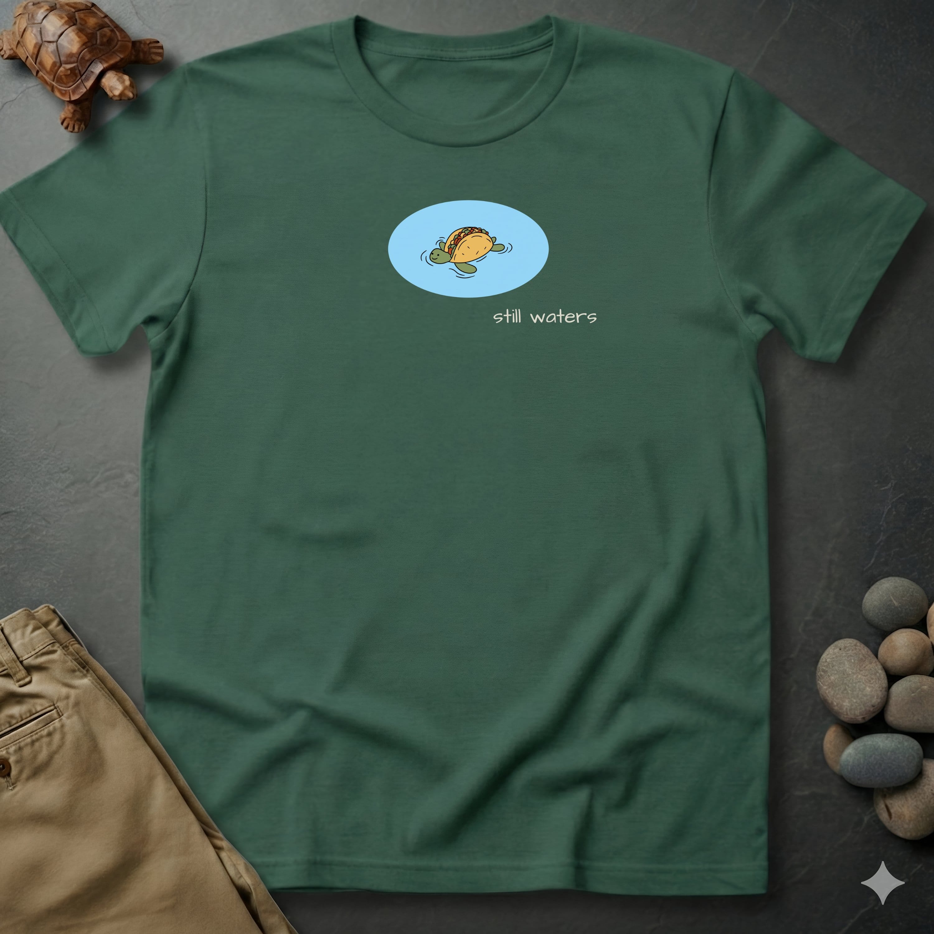 Printify T-Shirt Light Green / S still waters