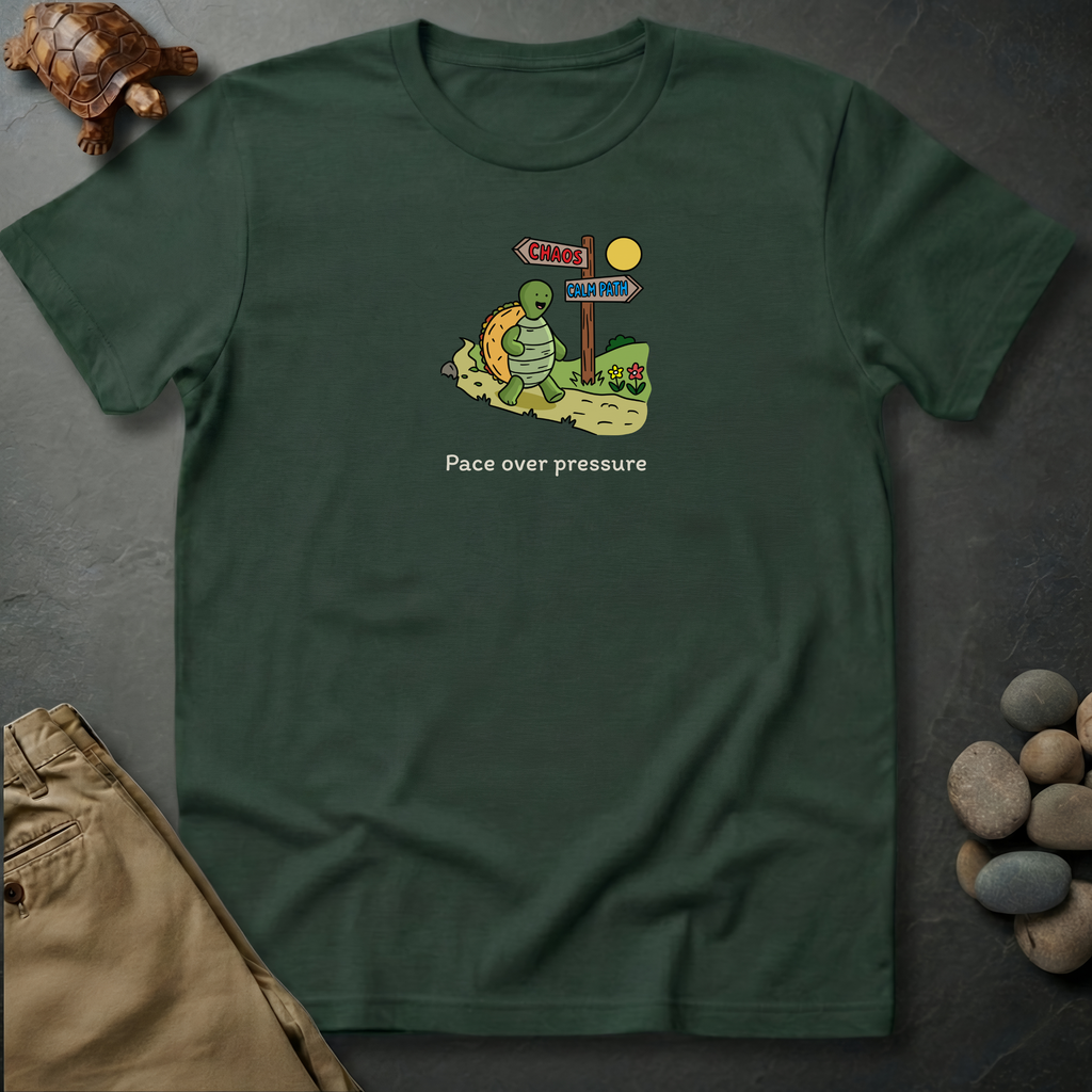 Printify T-Shirt Moss / S Pace over pressure.