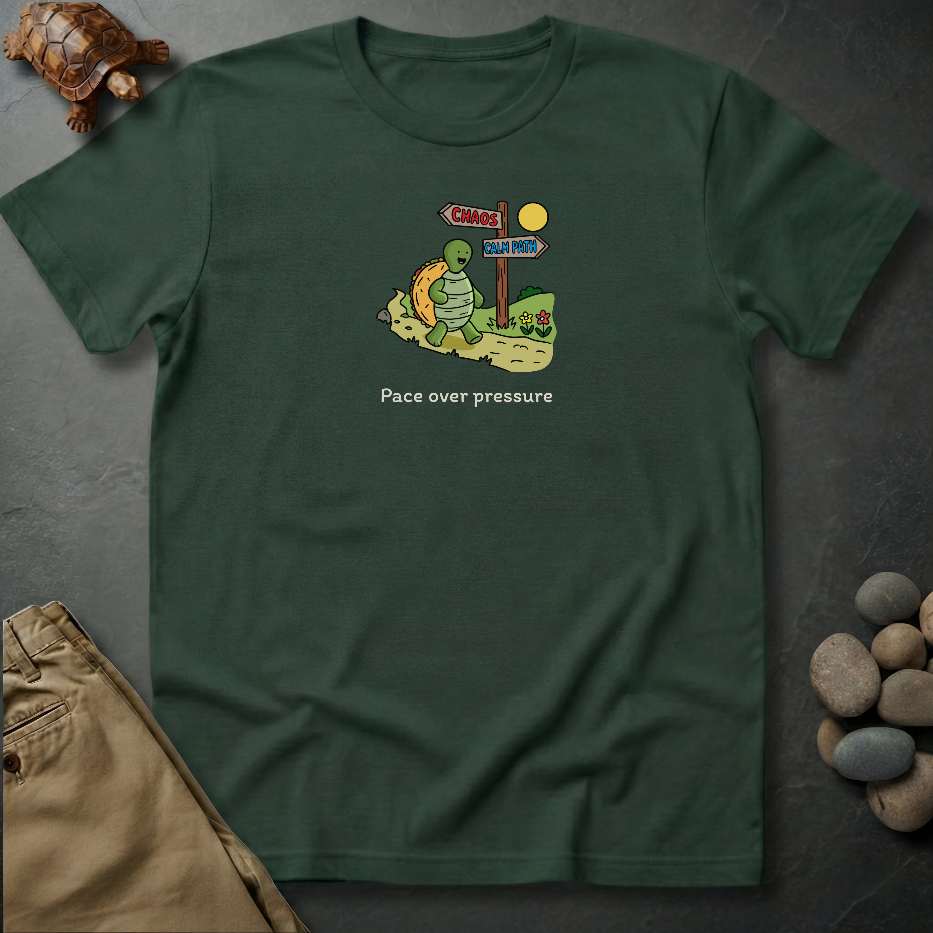 Printify T-Shirt Moss / S Pace over pressure.