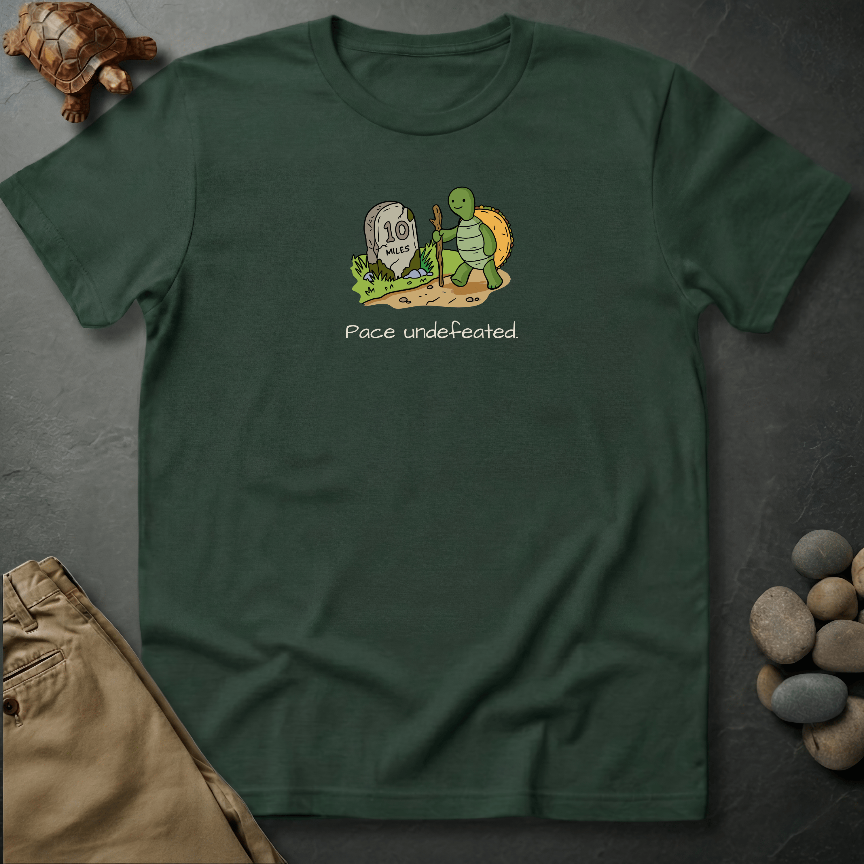 Printify T-Shirt Moss / S Pace Undefeated