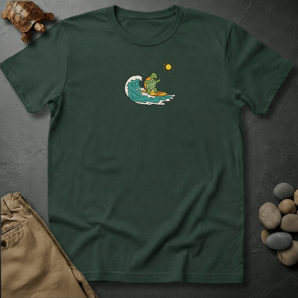 Printify T-Shirt Moss / S Rise with the waves graphic