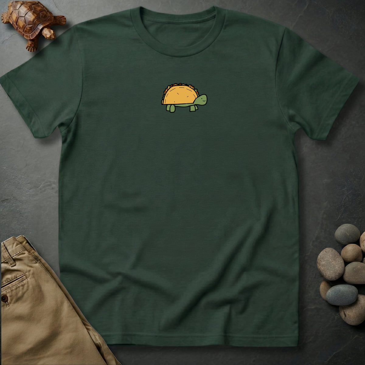 Printify T-Shirt Moss / S Taco Turtle T-Shirt