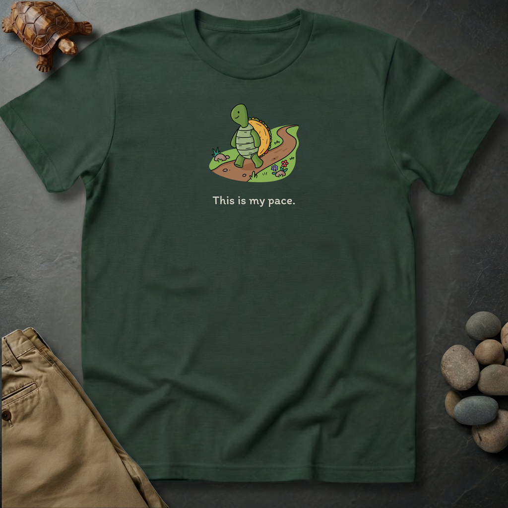 Printify T-Shirt Moss / S This is my pace.