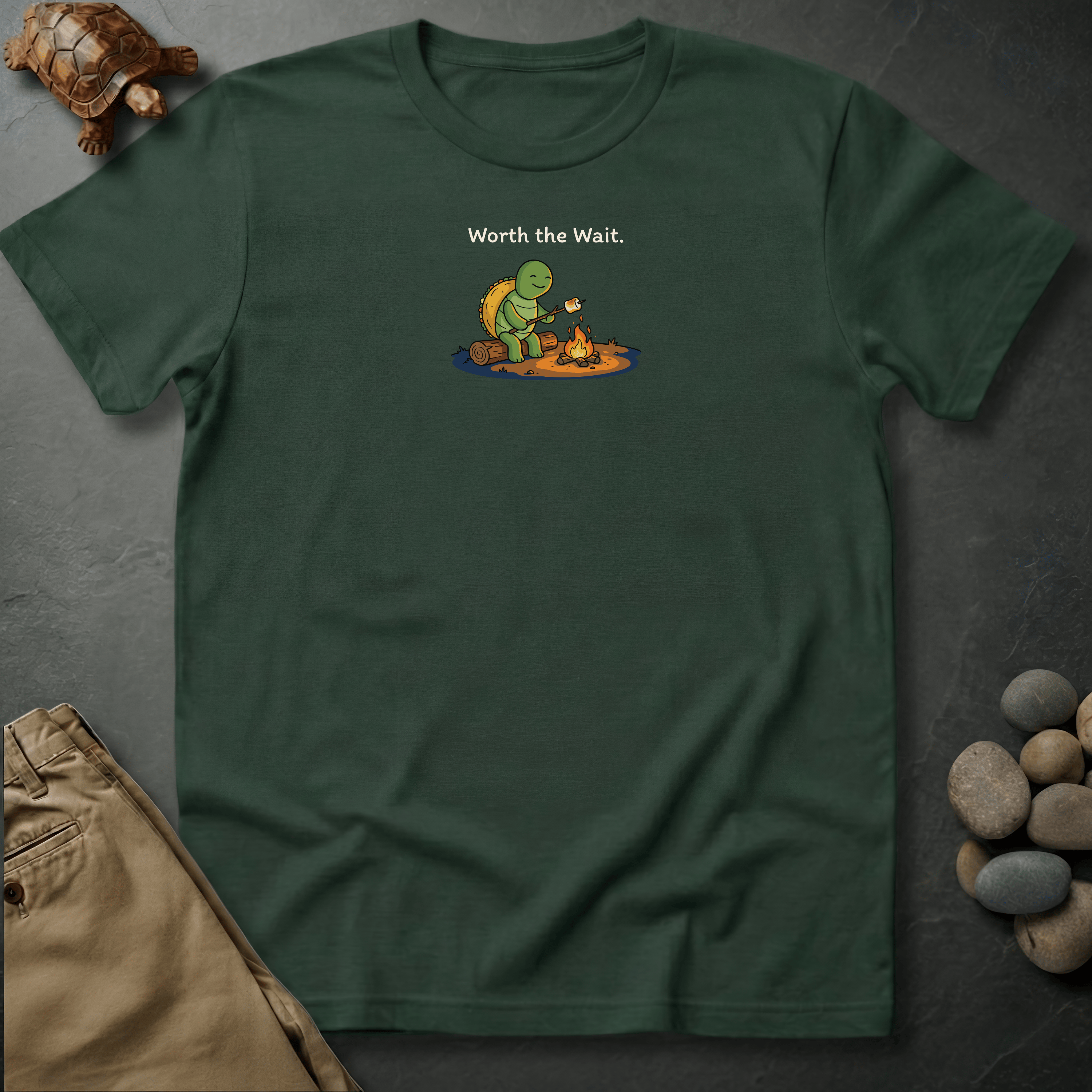 Printify T-Shirt Moss / S Worth the Wait