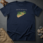 Printify T-Shirt Navy / S Here for the long trail.