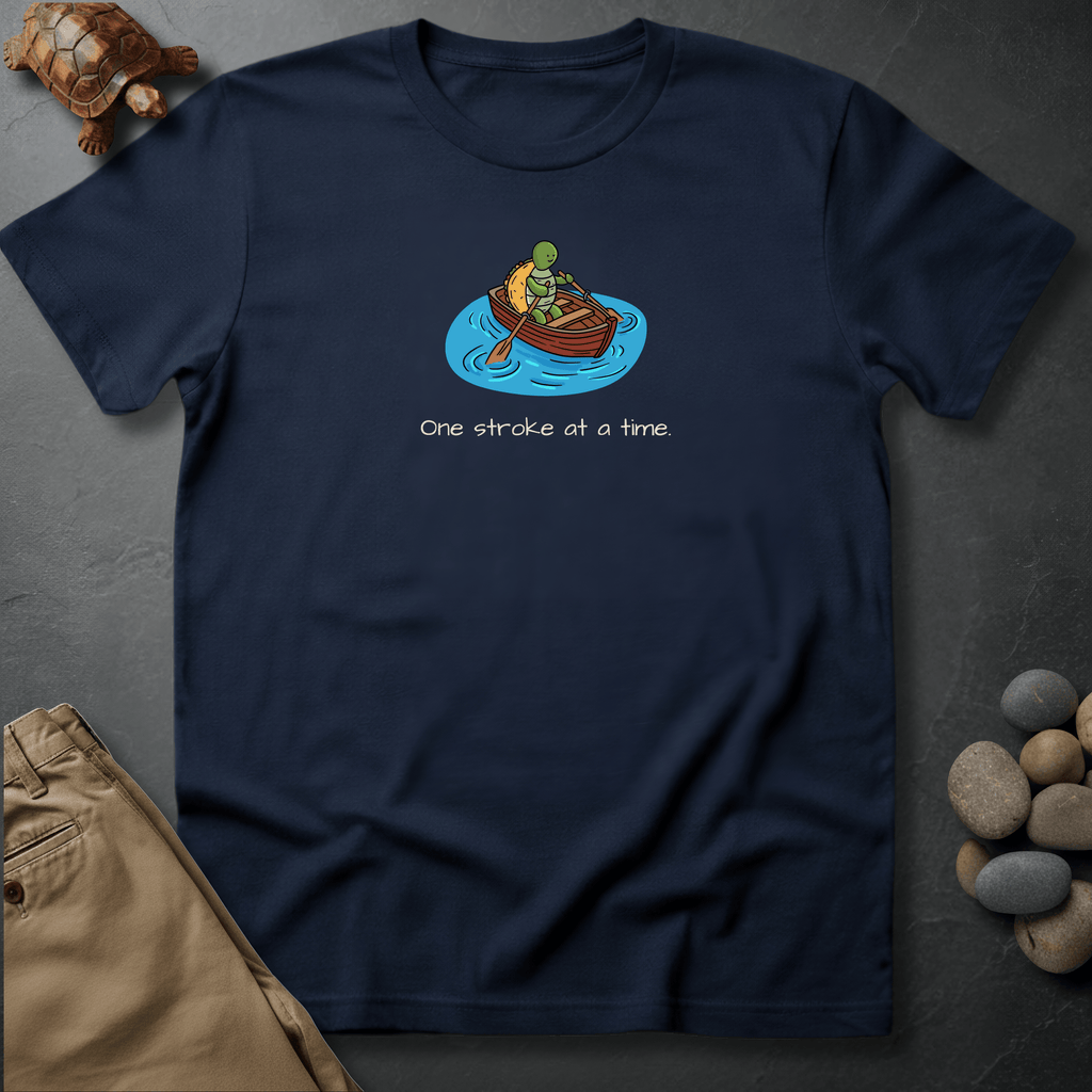 Printify T-Shirt Navy / S One stroke at a time.