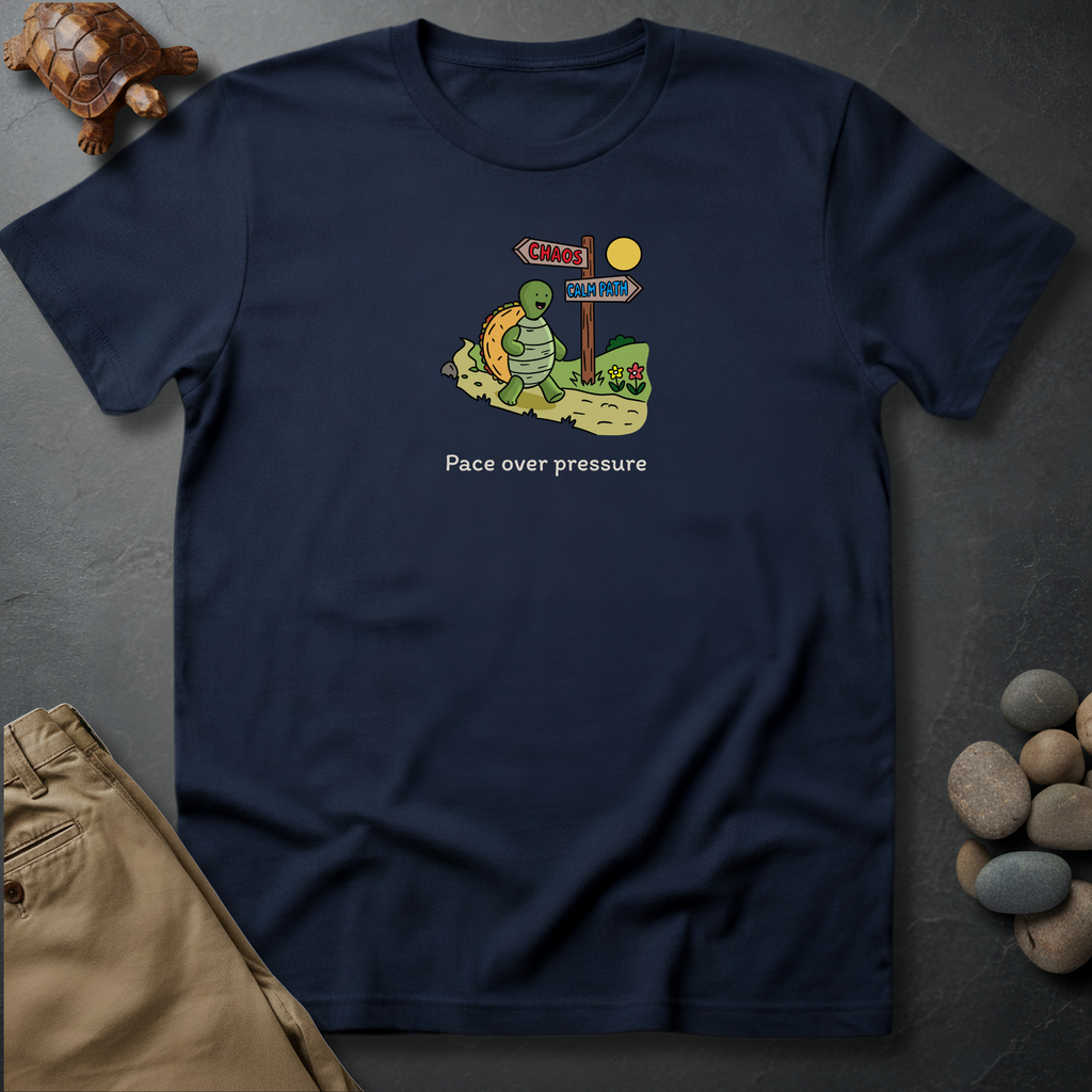 Printify T-Shirt Navy / S Pace over pressure.