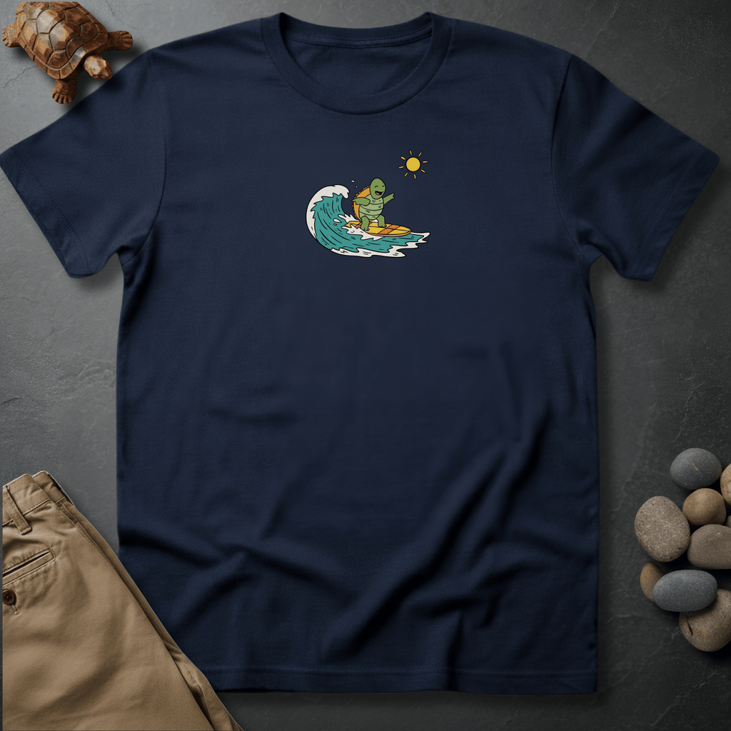 Printify T-Shirt Navy / S Rise with the waves graphic