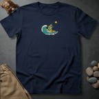 Printify T-Shirt Navy / S Rise with the waves graphic