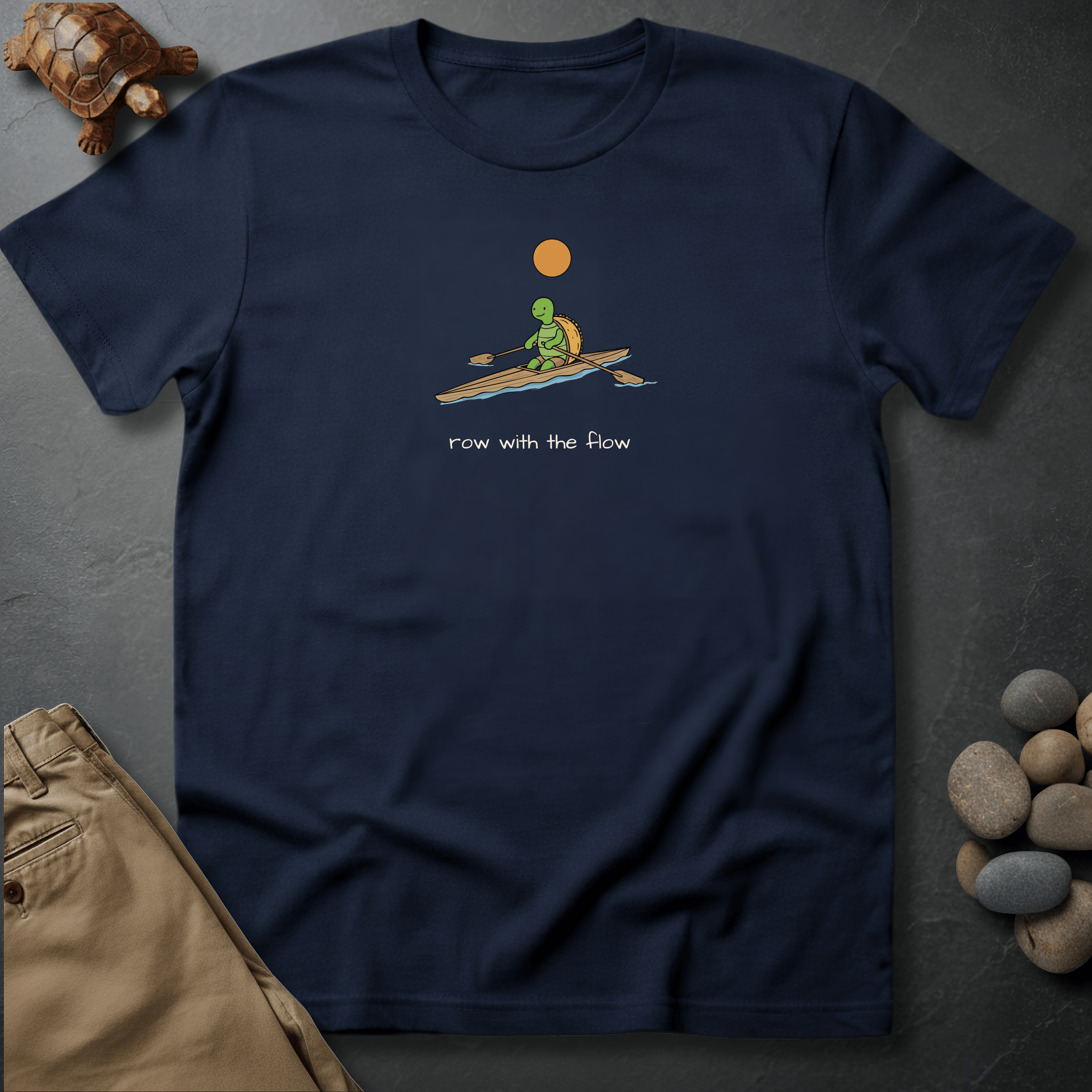 Printify T-Shirt Navy / S row with the flow