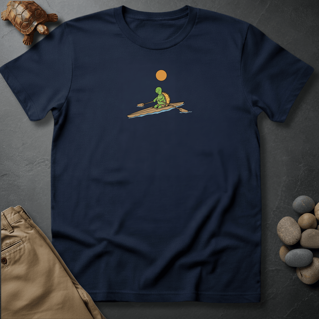 Printify T-Shirt Navy / S row with the flow graphic