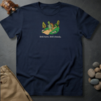 Printify T-Shirt Navy / S Still here. Still steady.