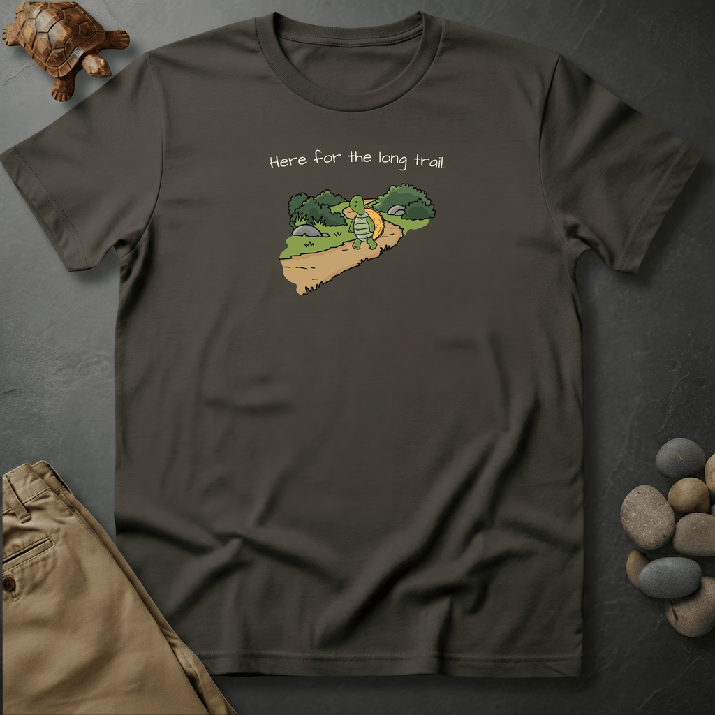 Printify T-Shirt Pepper / S Here for the long trail.