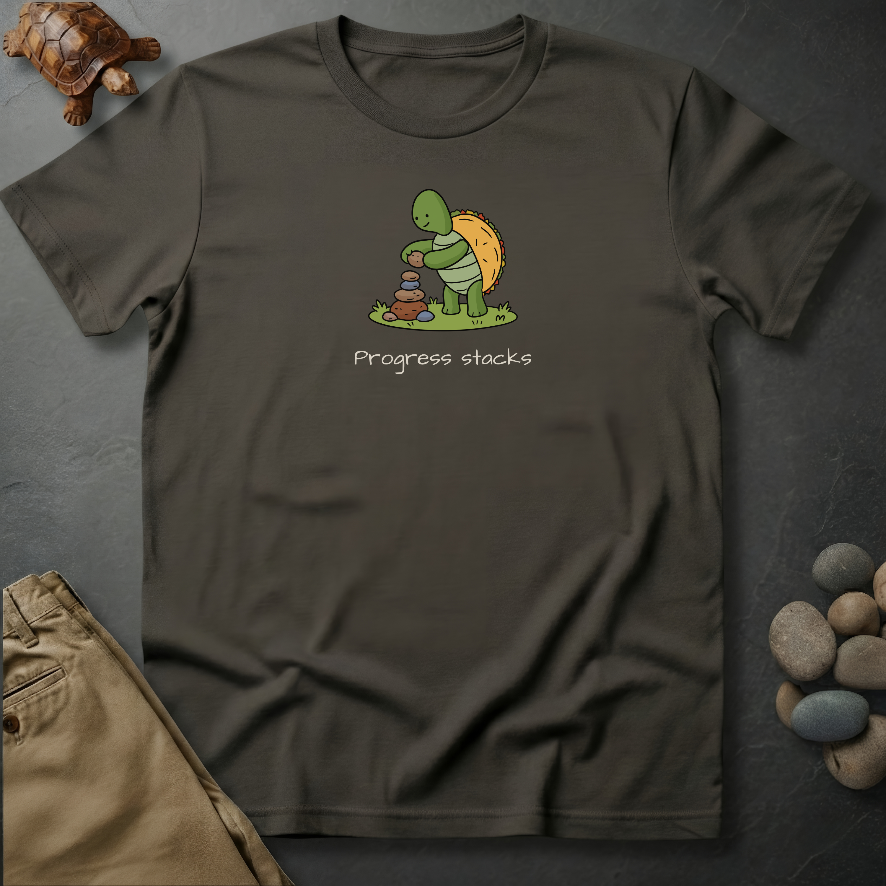 Printify T-Shirt Pepper / S Progress stacks.