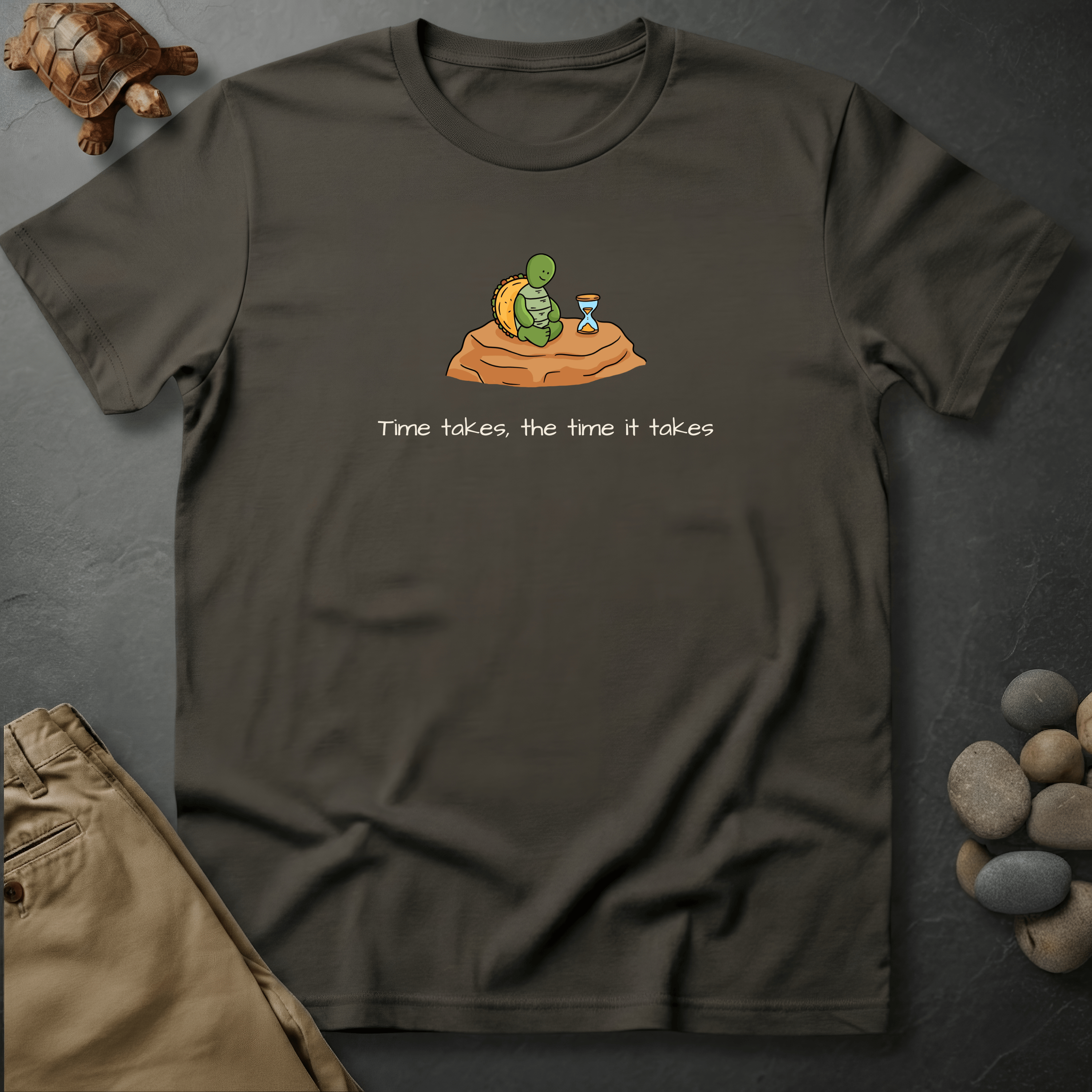 Printify T-Shirt Pepper / S Time takes, the time it takes.