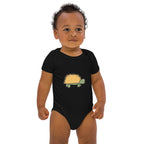 Taco the Turtle Black / 3-6m Organic cotton baby bodysuit