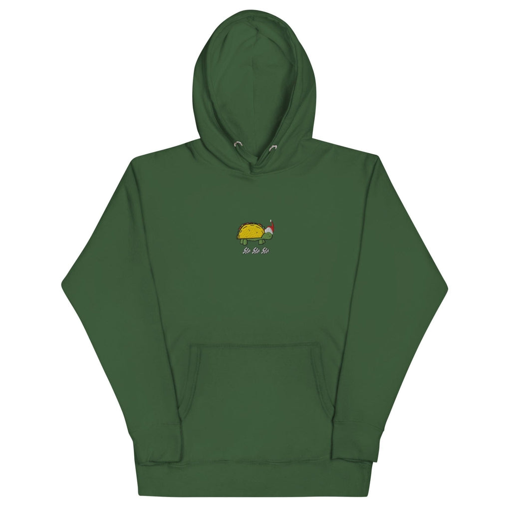Taco the Turtle variable Forest Green / S Slo Slo Slo Taco Christmas Hoodie